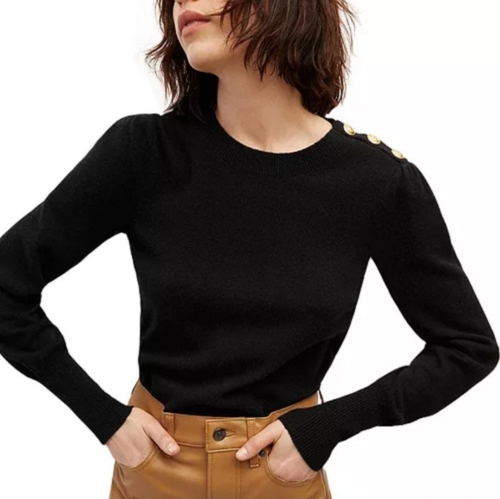 Veronica Beard - Nelia Cashmere Sweater - Black - XS - - Picture 2 of 12